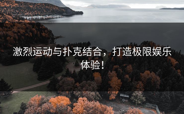 激烈运动与扑克结合,打造极限娱乐体验! 激烈运动与扑克结合,打造极限娱乐体验!